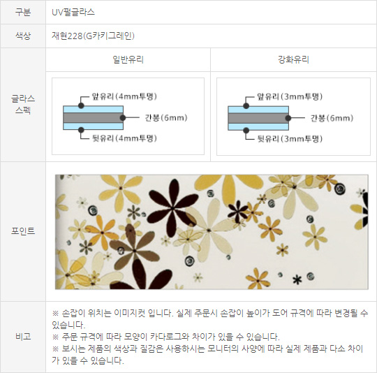 UV 펄단조글라스 설명